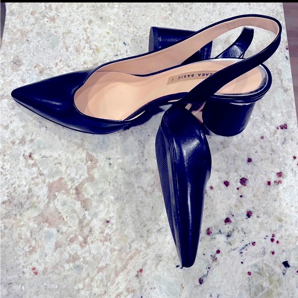 Zara point slingback heel. Size 10 leather.